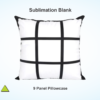 sublimation pillow case 9 panel