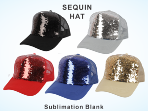 sublimation blank sequin cap hat